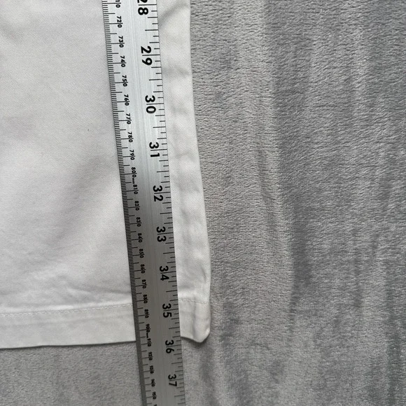 Calvin Klein Jeans Jeans Womens 10 White Cropped Regiment Twill Relaxed Fit - Picture 7 of 16